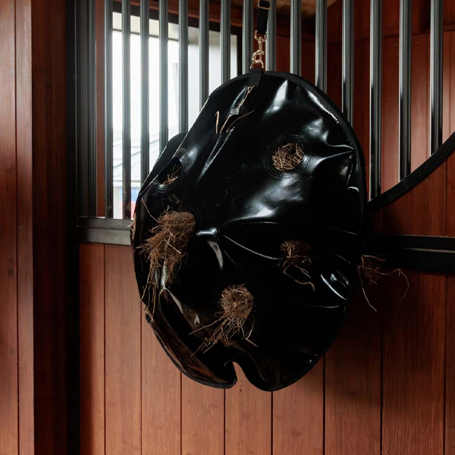 Heunetz Play & Haybag Slowfeeder Round Schwarz