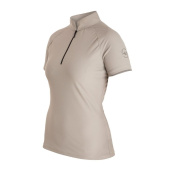 Reitshirt Mika Short Sleeve Taupe Reitshirt Mika Short Sleeve Taupe