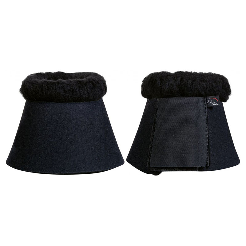 Hufglocken mit Lammfellkomfort Schwarz/Schwarz