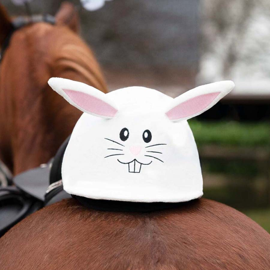 Helmüberzug Osterhase Weiß