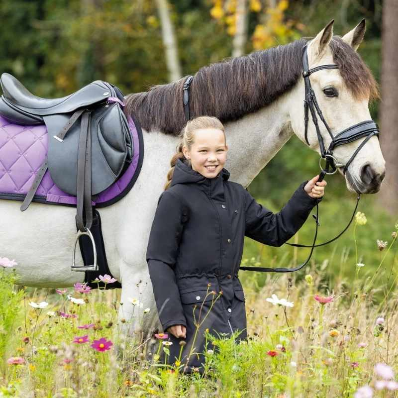 Reitparka Kinder/Junior Linde Waterproof Schwarz