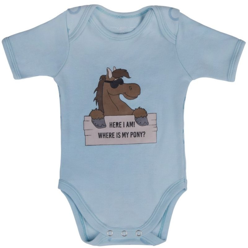 Kurzärmeliger Body Bobby Hellblau