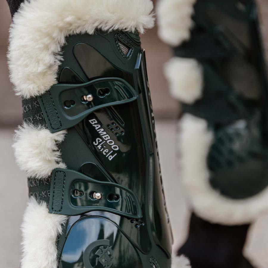 Springgamachen Vegan Sheepskin Bamboo Elastic Dunkelgrün