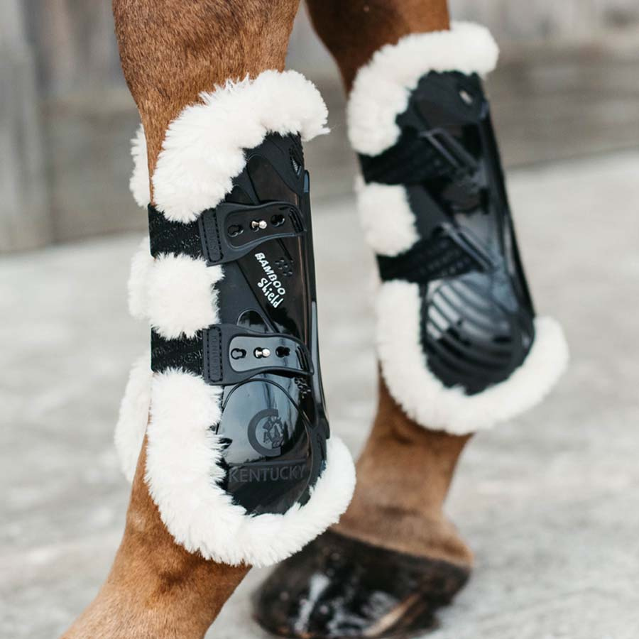 Springgamaschen Sheepskin Bamboo Shield Schwarz