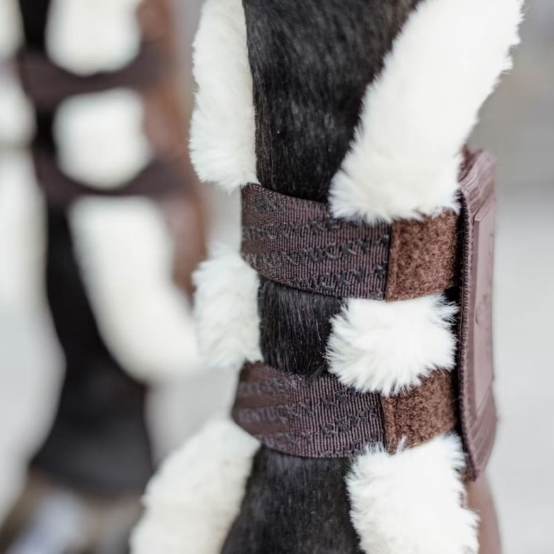 Springgamachen Vegan Sheepskin Velcro Braun