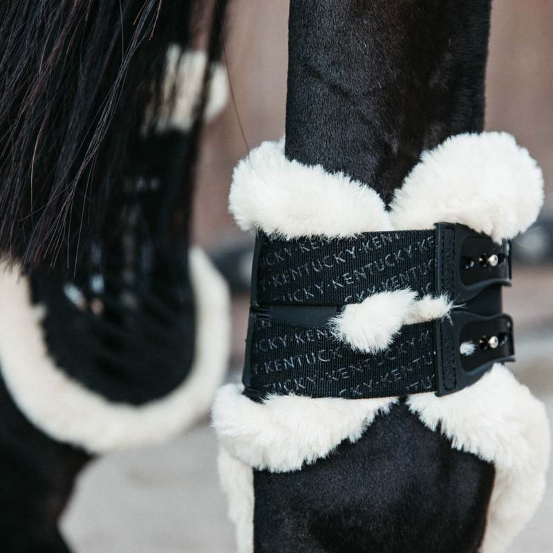 Streichkappen Elastic Vegan Sheepskin Schwarz