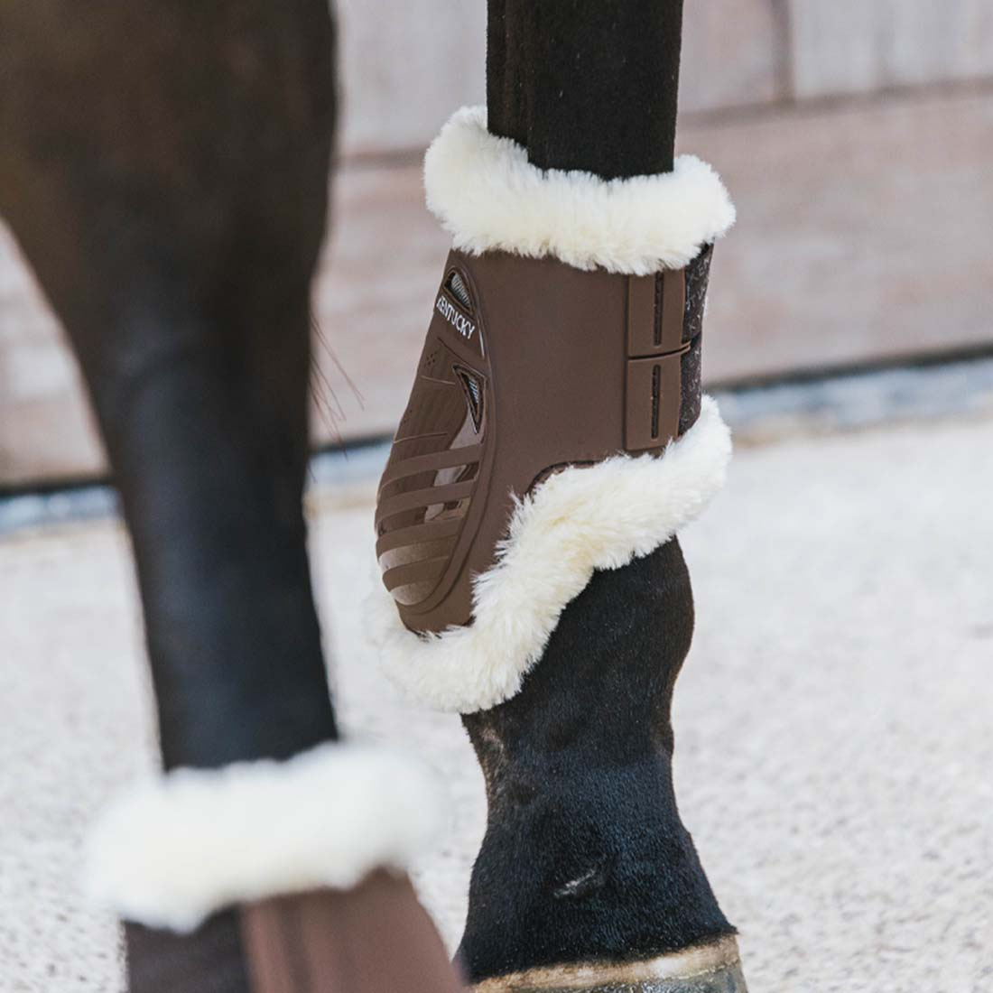 Streichkappen Elastic Vegan Sheepskin Braun