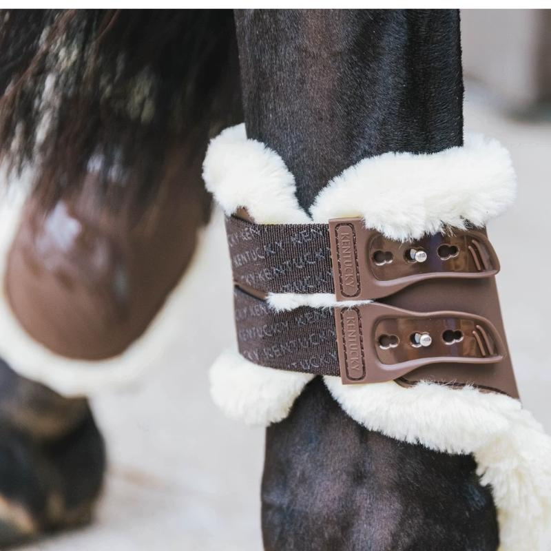Streichkappen Elastic Vegan Sheepskin Braun