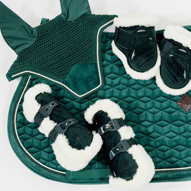 Streichkappen Young Vegan Sheepskin Velvet Dunkelgrün