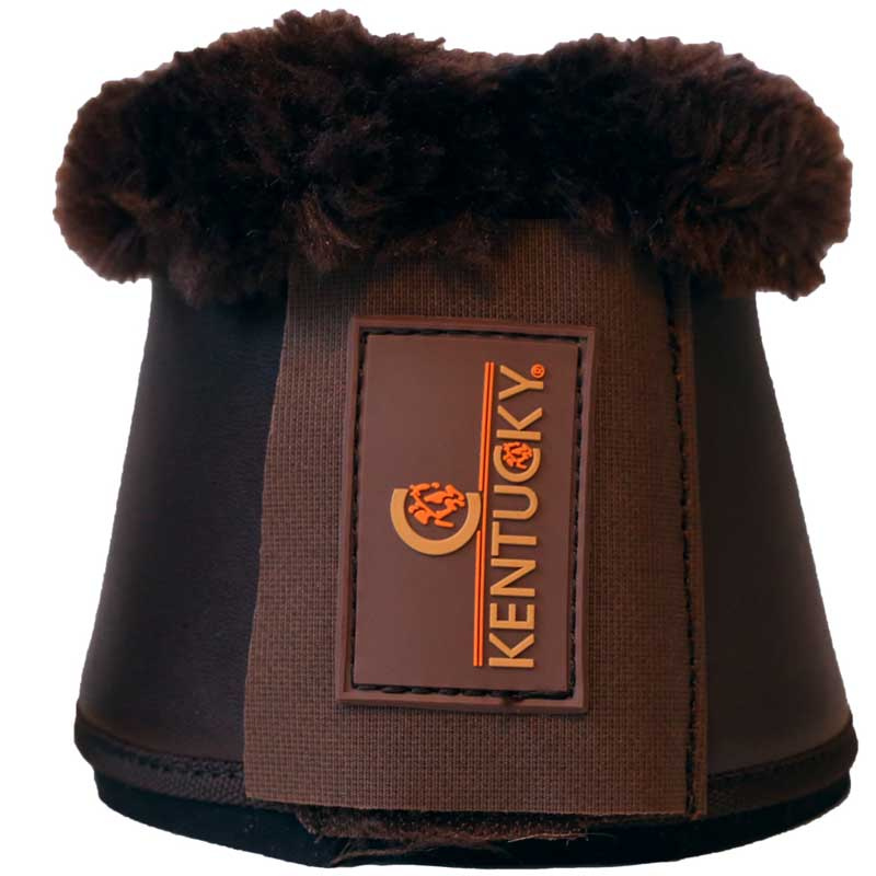 Hufglocken Kunstleder Schaffell Braun
