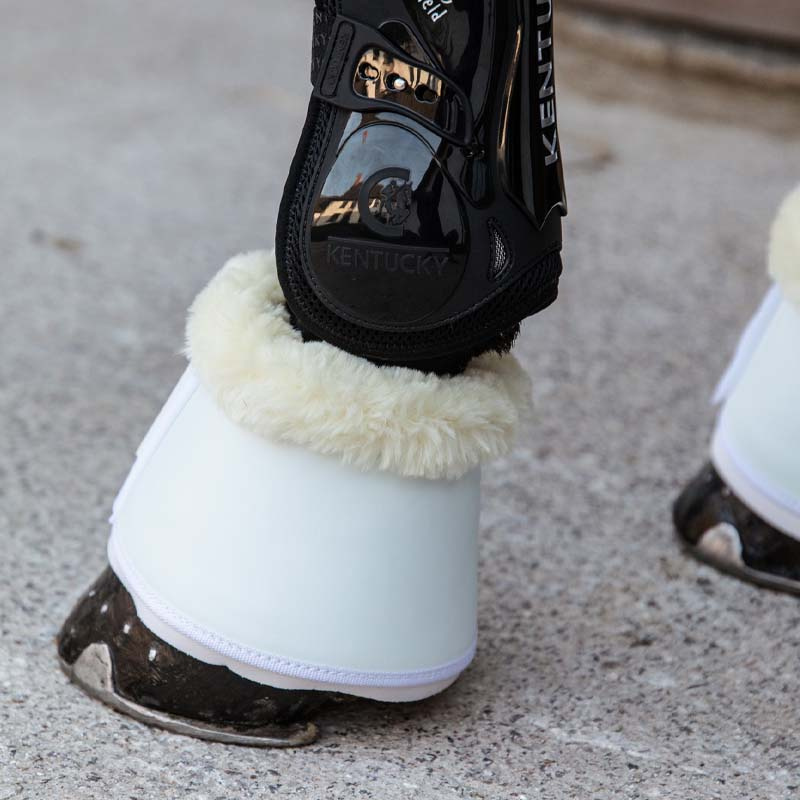 Hufglocken Sheepskin Leather Weiß