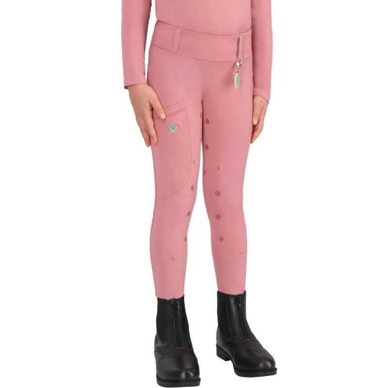 Reitleggings Kinder/Junior Lucky Start Full Grip Rosa