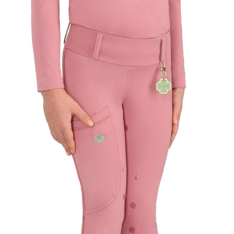 Reitleggings Kinder/Junior Lucky Start Full Grip Rosa