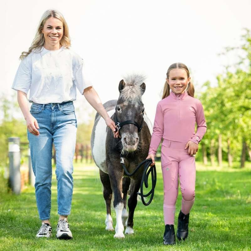 Reitleggings Kinder/Junior Lucky Start Full Grip Rosa