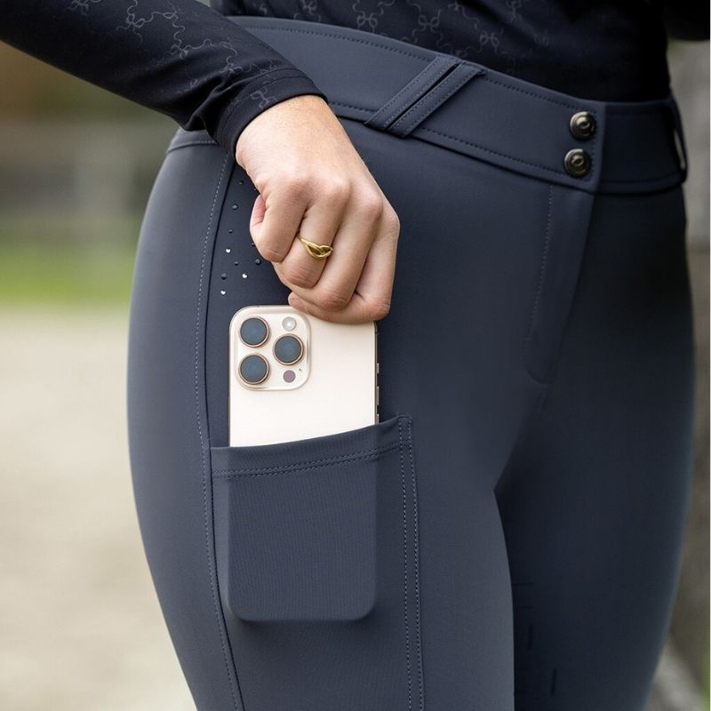 Reithose Livora Full Grip Grau