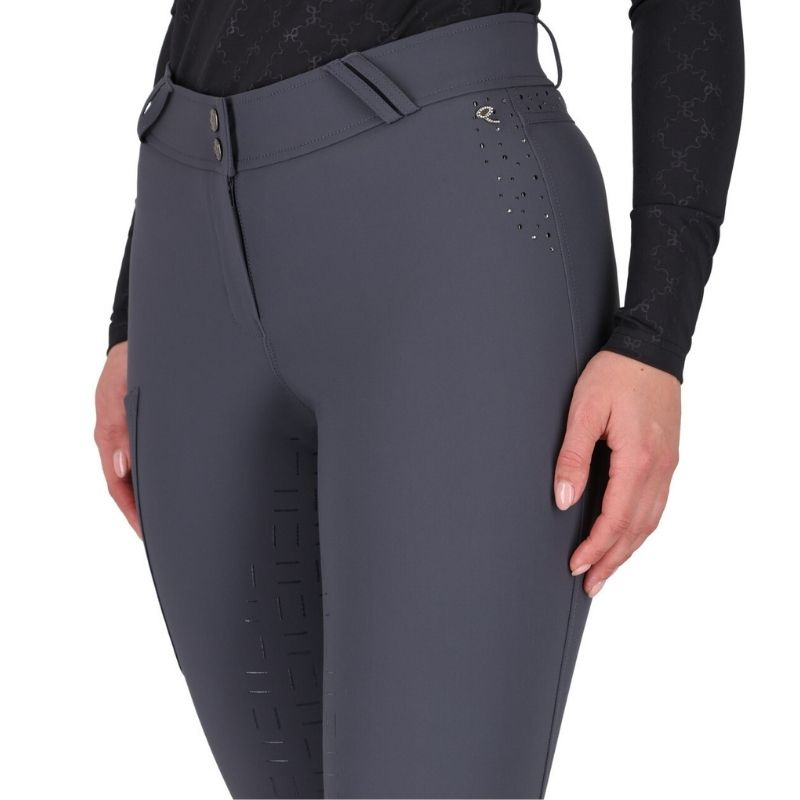 Reithose Livora Full Grip Grau