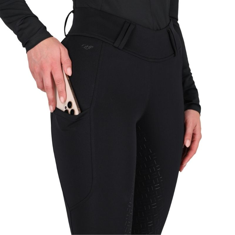 Reitleggings Valletta Full Grip Schwarz