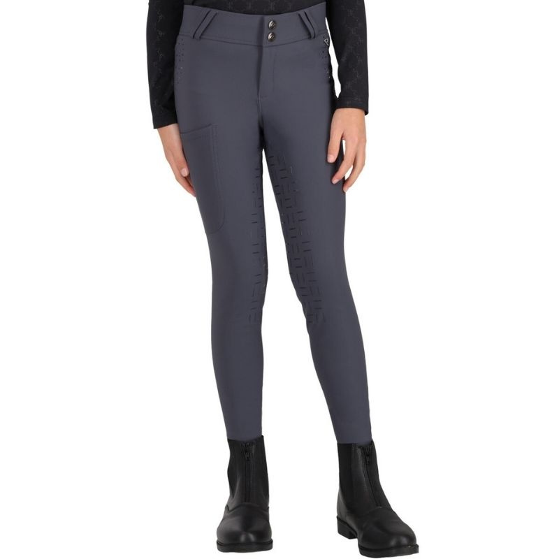 Reithose Kinder/Junior Livora Full Grip Grau