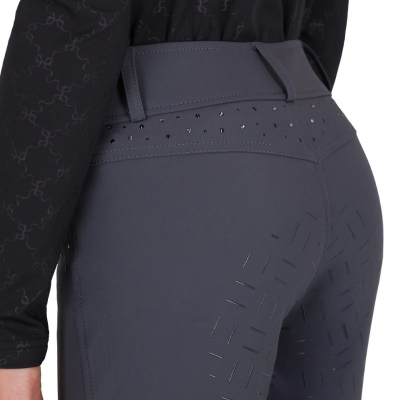 Reithose Kinder/Junior Livora Full Grip Grau