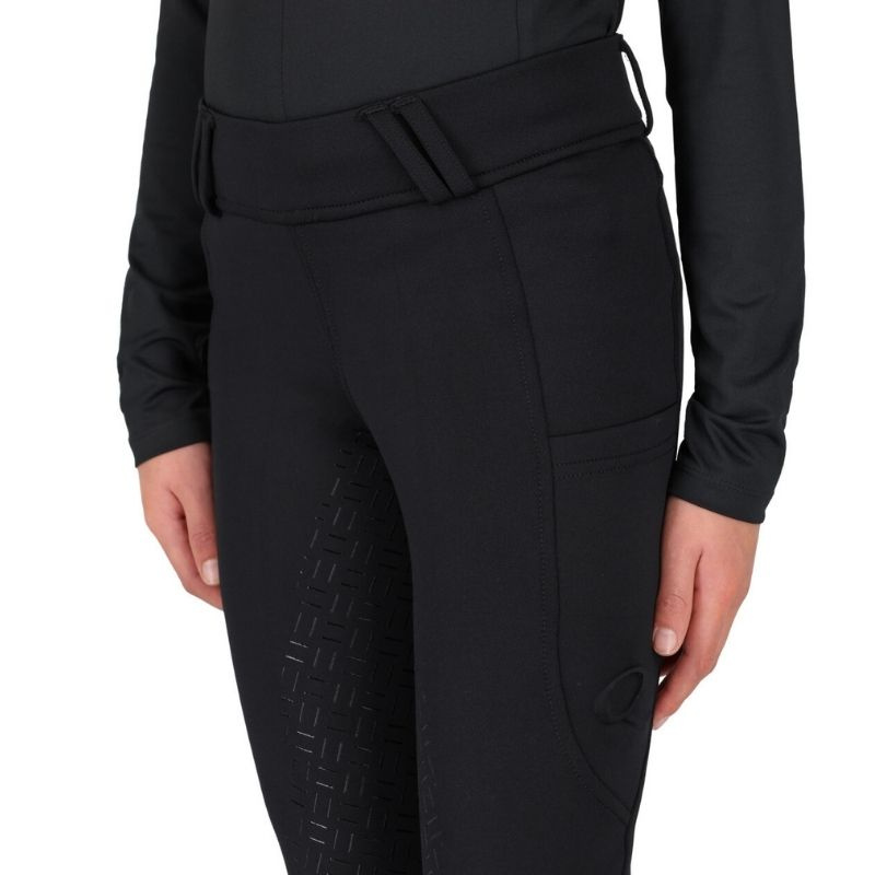 Reitleggings Kinder/Junior Valletta Full Grip Schwarz
