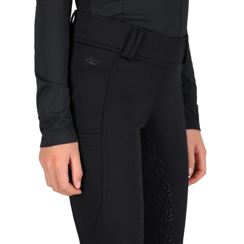 Reitleggings Kinder/Junior Valletta Full Grip Schwarz