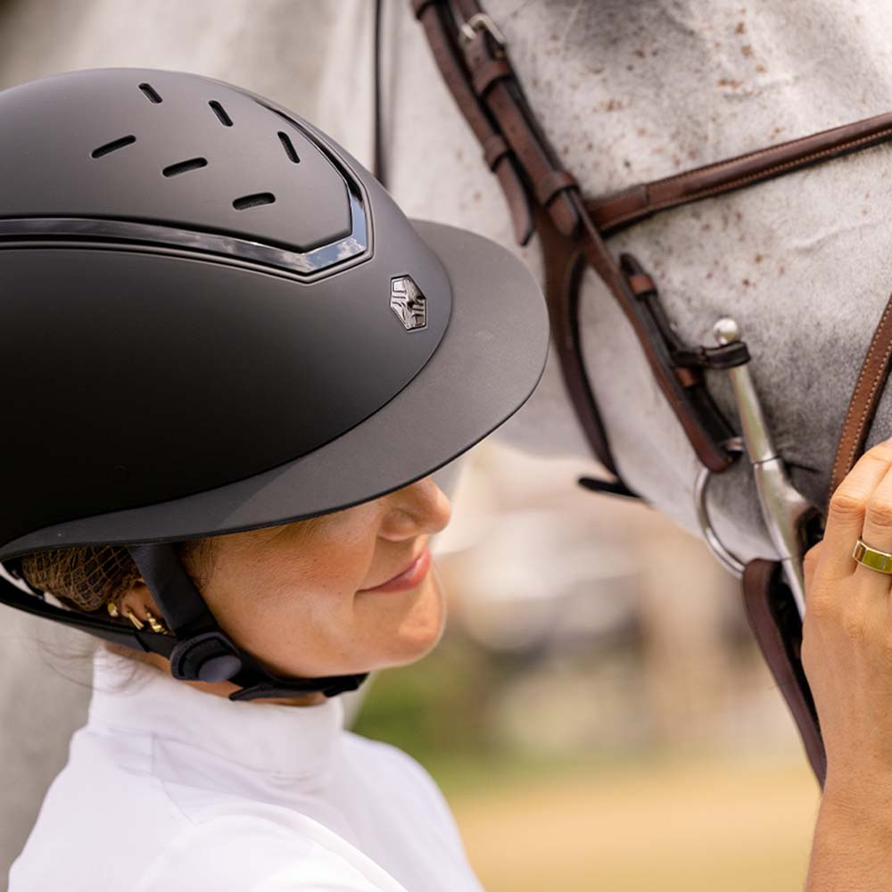 Reithelm Kylo Matte Sonnenblende Schwarz/Schwarz