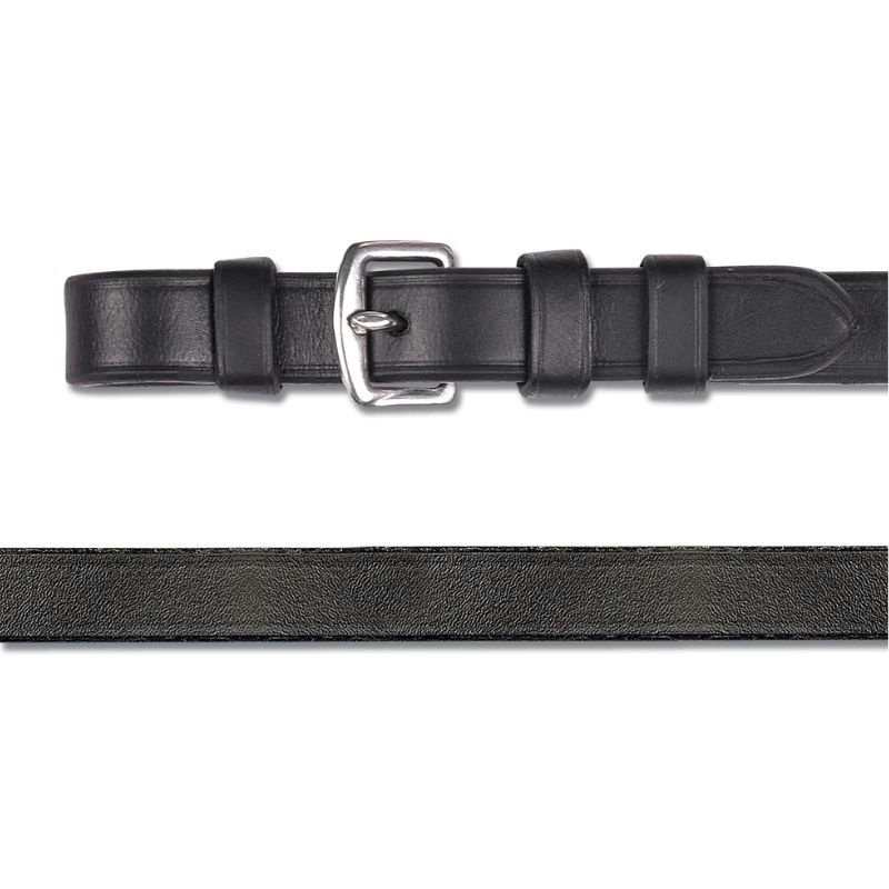 Kandarenzügel Leather 12mm Buckles Schwarz