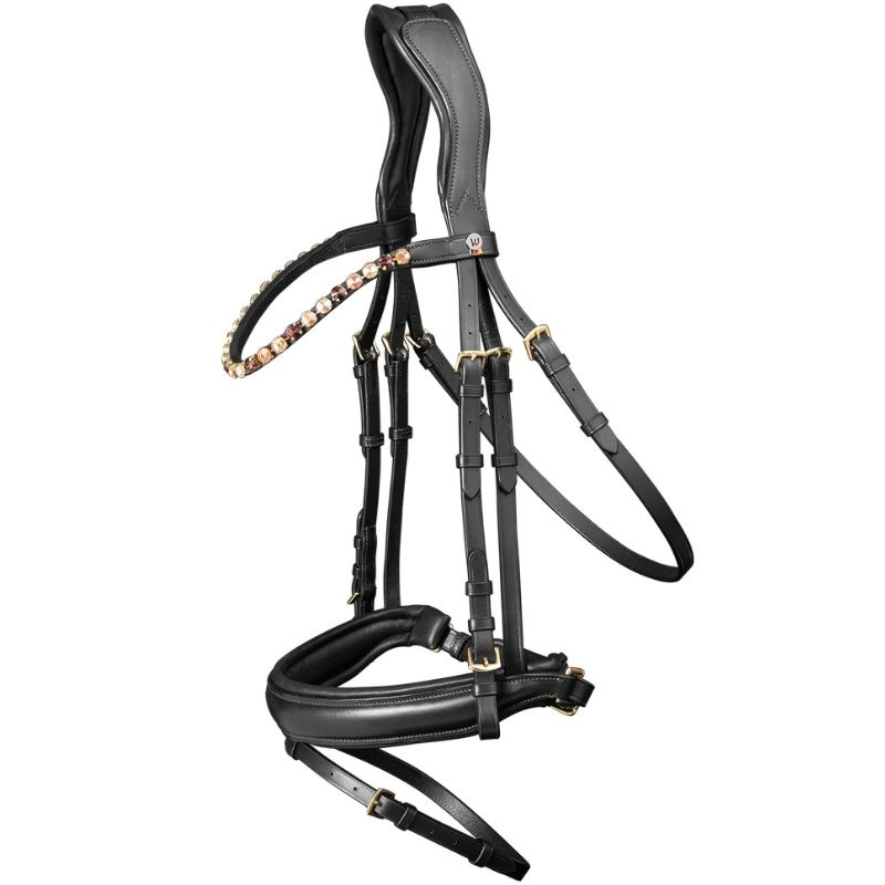 Dressurtrense X-Line Goldheart Schwarz