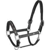 Lederhalfter Crystal X-Line Schwarz Lederhalfter Crystal X-Line Schwarz