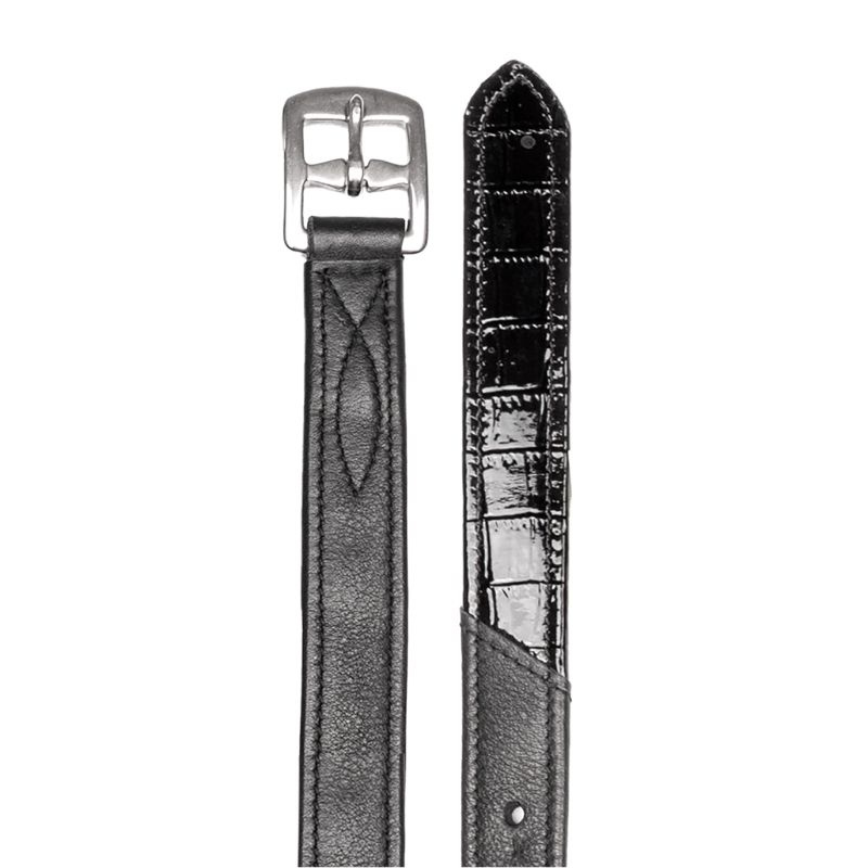 Steigbügelriemen Croco X-Line Schwarz