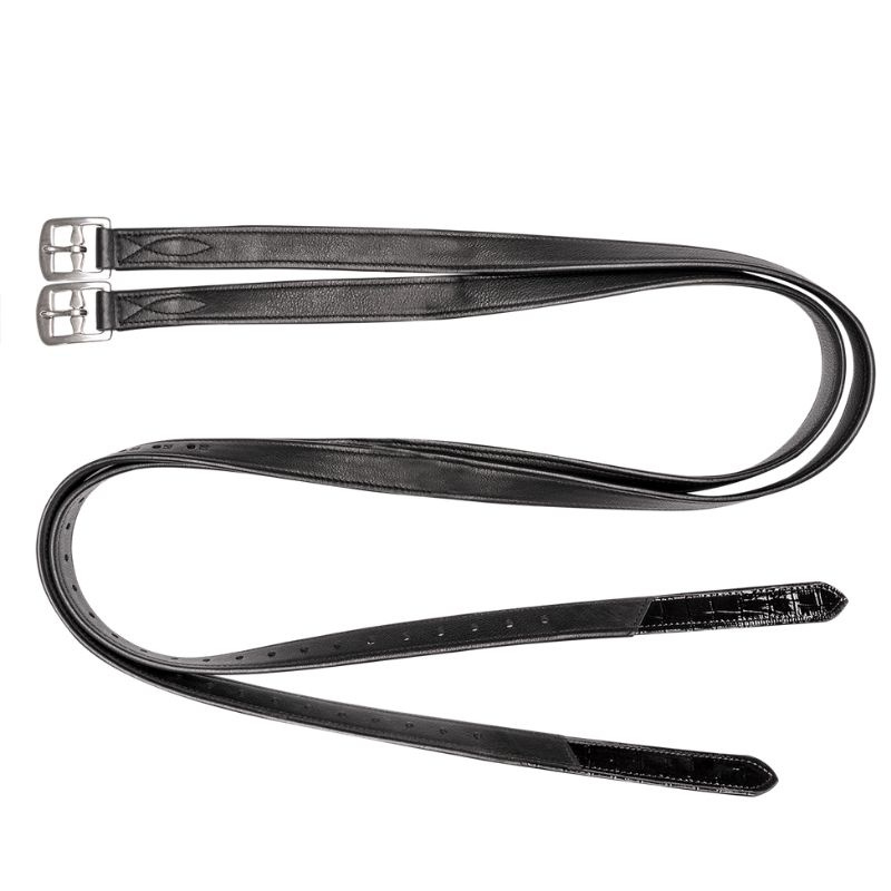 Steigbügelriemen Croco X-Line Schwarz