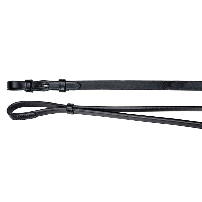 Kandarenzügel Leather 12mm Hooks Schwarz