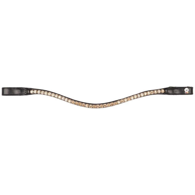 Stirnriemen Shine X-Line Schwarz/Toffee
