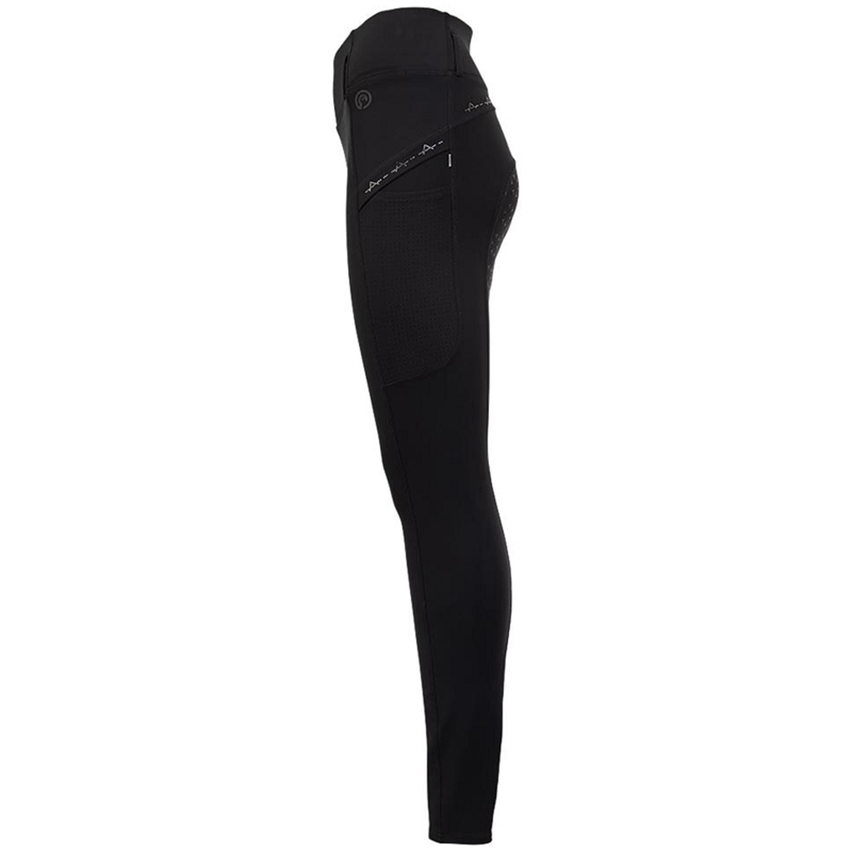 Reitleggings Tregging Exposure Silicone Full Seat Schwarz
