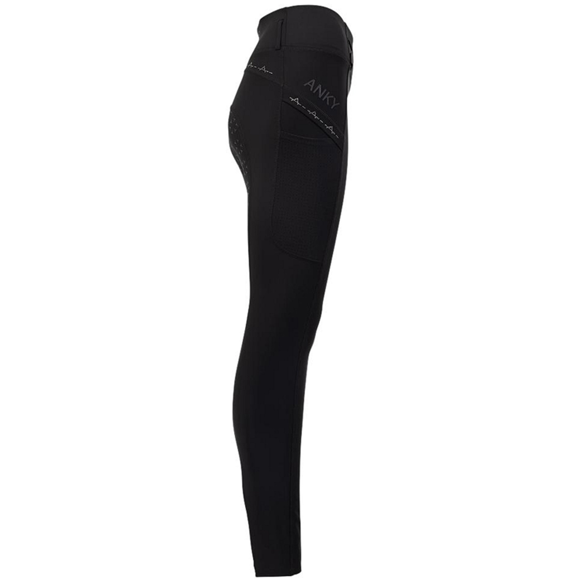 Reitleggings Tregging Exposure Silicone Full Seat Schwarz