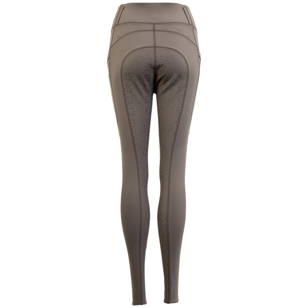 Reitleggings Tregging Exposure Silicone Full Seat Taupe