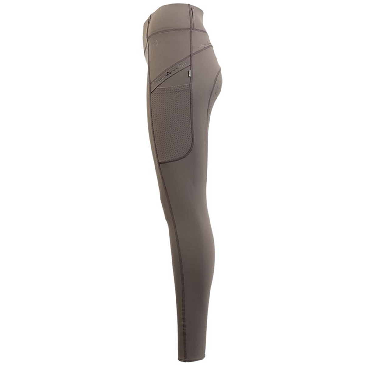 Reitleggings Tregging Exposure Silicone Full Seat Taupe