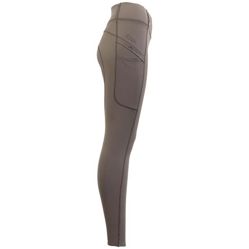 Reitleggings Tregging Exposure Silicone Full Seat Taupe
