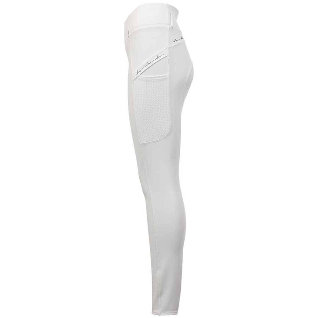 Reitleggings Tregging Exposure Silicone Full Seat Weiß
