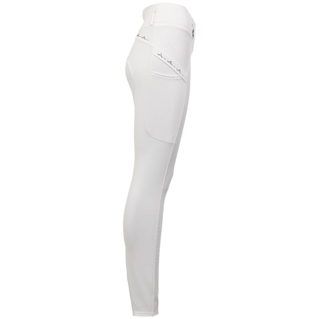 Reitleggings Tregging Exposure Silicone Full Seat Weiß