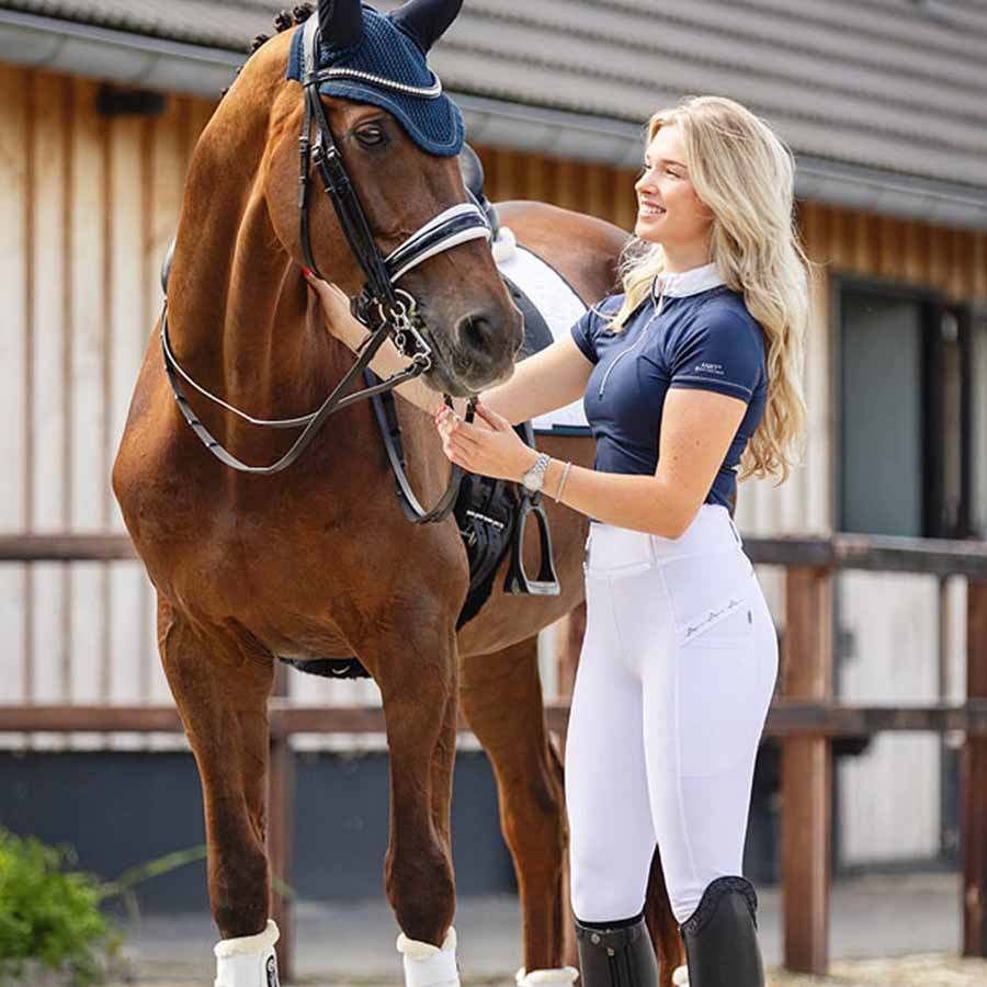 Reitleggings Tregging Exposure Silicone Full Seat Weiß