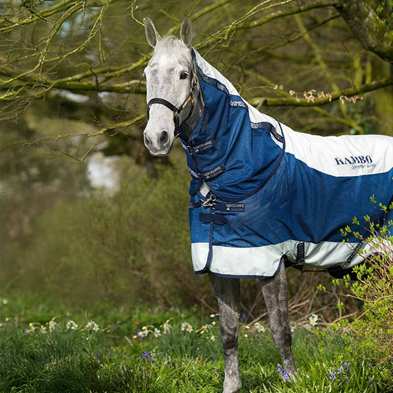 Regen- & Fliegendecke Rambo Summer Series V-Front Marineblau/Grau
