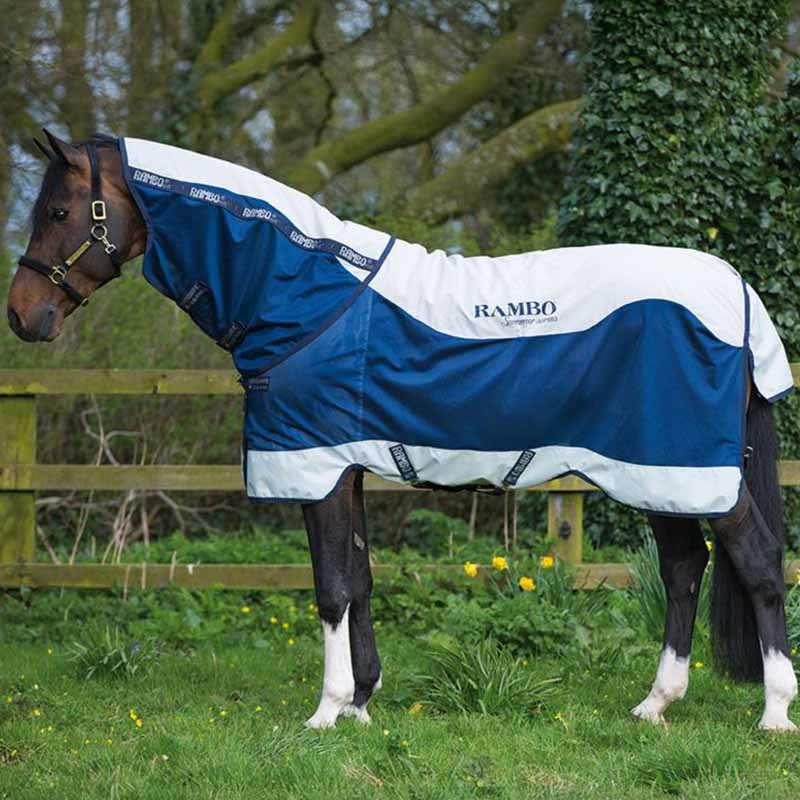 Regen- & Fliegendecke Rambo Summer Series V-Front Marineblau/Grau