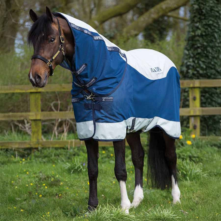 Regen- & Fliegendecke Rambo Summer Series V-Front Marineblau/Grau