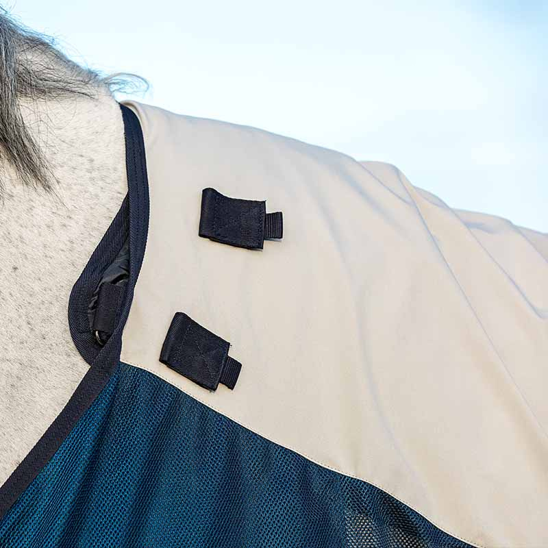 Regen-/Fliegen Decke Rambo Summer Series Marineblau/Grau