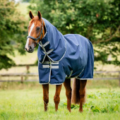 Weidedecke mit Kapuzenhaube Amigo Ripstop 900 Plus 100g Marineblau/Grau Weidedecke mit Kapuzenhaube Amigo Ripstop 900 Plus 100g Marineblau/Grau