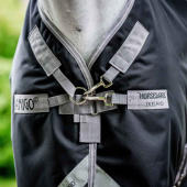 Weidedecke mit Kapuzenhaube Amigo Bravo 12 Plus 100g Schwarz/Grau Weidedecke mit Kapuzenhaube Amigo Bravo 12 Plus 100g Schwarz/Grau