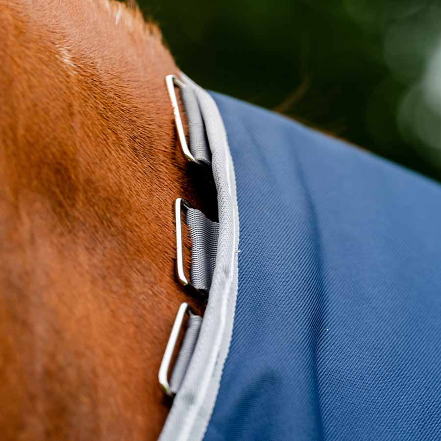 Weidedecke mit Kapuzenhaube Amigo Bravo 12 Plus 100g Marineblau/Grau