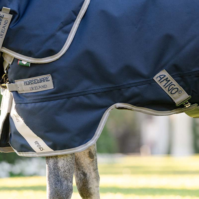 Regendecke Amigo 1200D Plus Pony 0g Marine/Grau/Silber