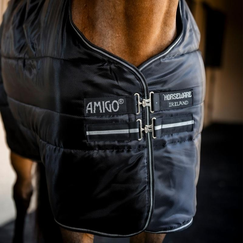 Stalldecke Amigo Ripstop Insulator 210D 50g Schwarz/Schwarz/Silber